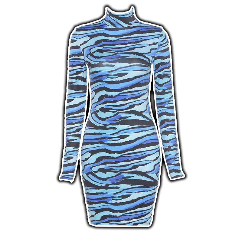 Blue's Clues - High Neck Long Sleeve Dress